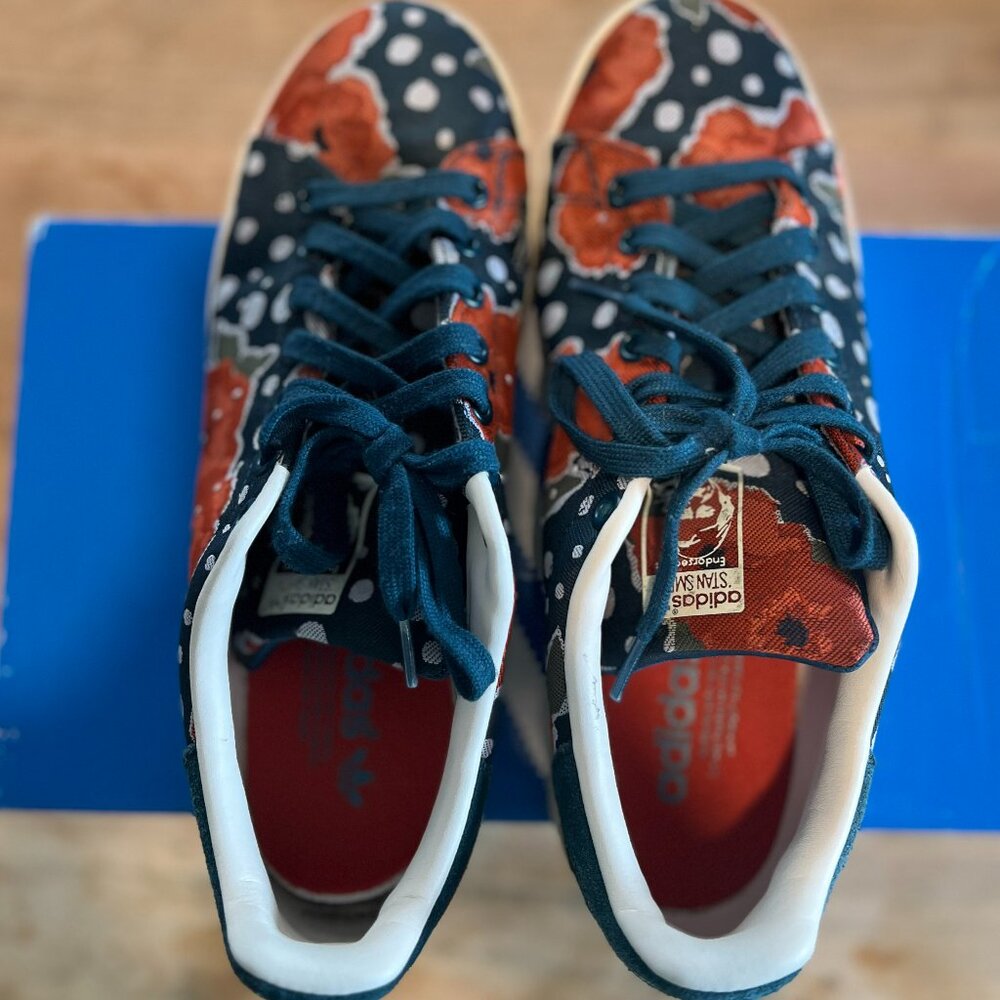 RARE Adidas Stan Smith Floral Sneaker Size 8